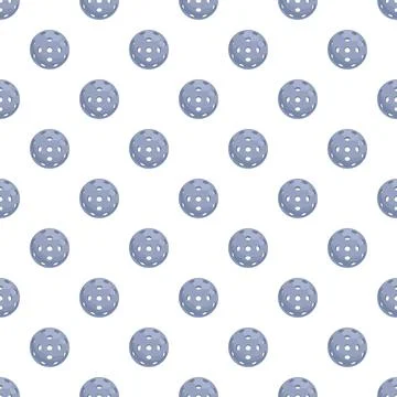 Pickleball balls seamless pattern on white background Stock Illustration