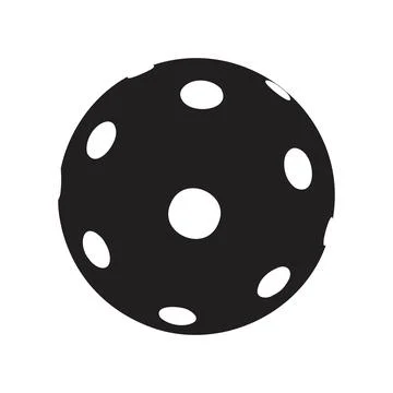 Pickleball with a black ball for playing Illustrazione stock