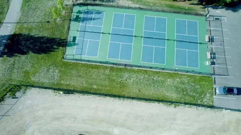 Pickleball Courts Rotation Stock Footage 244813508