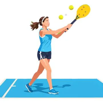Pickleball Paddle shot kitchen Fun Illustrazione stock