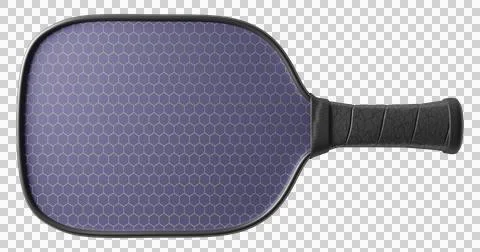 Pickleball racket with black handle on isolated background. Stock Illustration