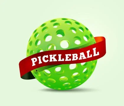 Pickleball realistic vector illustration on light background Illustrazione stock