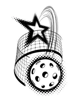 Pickleball with star vector illustration isolated on white background. A Stock Illustration