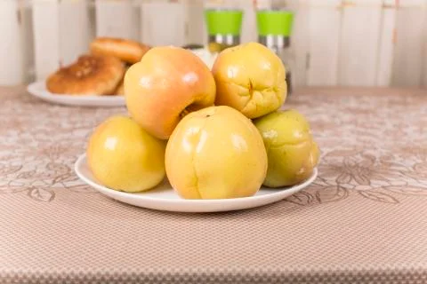 Pickled apples Stock Photos