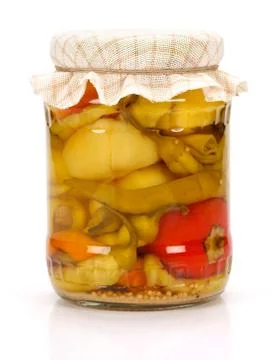Pickled bell peppers Stock Photos