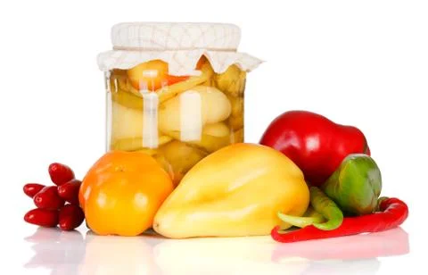 Pickled bell peppers Stock Photos