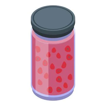 Pickled berry icon, isometric style Stock Illustration
