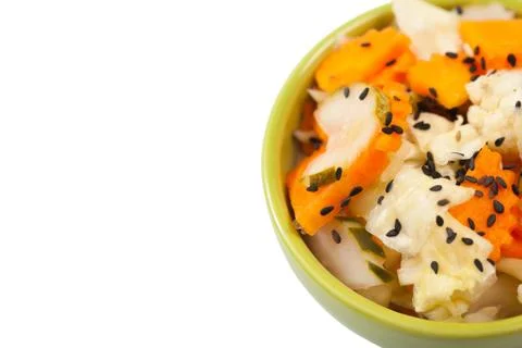 Pickled cabbage with carrots Stock Photos