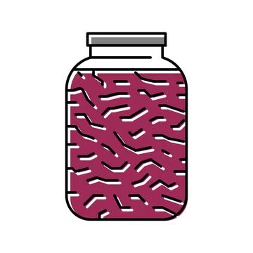 Pickled cabbage color icon vector illustration Illustrazione stock