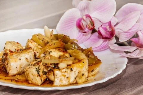 Pickled camembert Stock Photos
