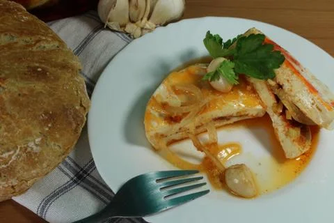 Pickled camembert Stock Photos