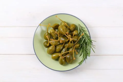 Pickled caper berries Stock Photos