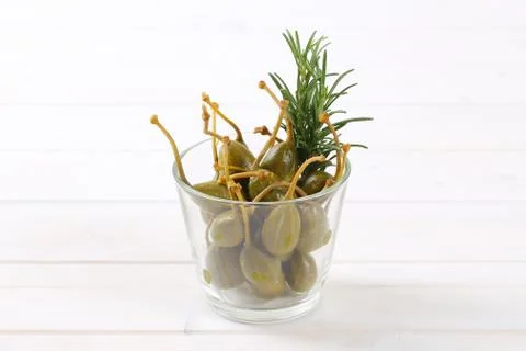 Pickled caper berries Stock Photos