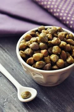 Pickled capers Stock Photos