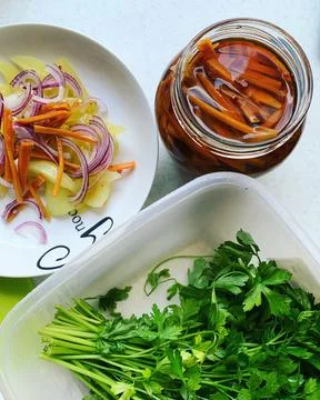 Pickled carrots Stock Photos
