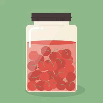 Pickled cherry Stock Illustration