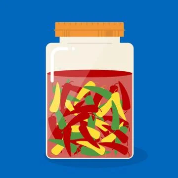 Pickled chili Stock Illustration