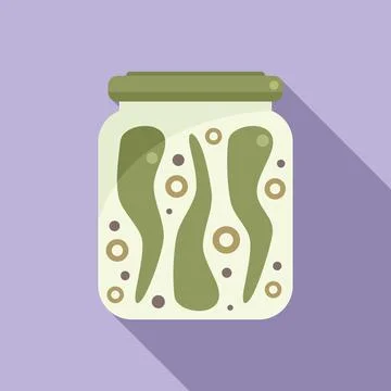 Pickled chilli icon flat vector. Food eating イラスト素材