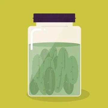 Pickled cucumber Stock Illustration