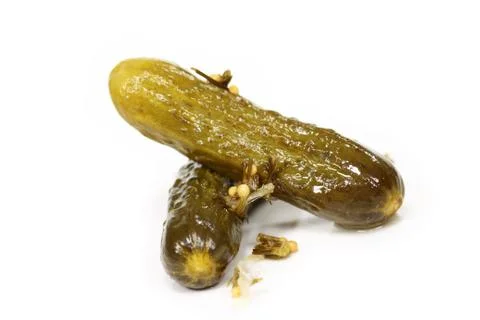 Pickled cucumber isolated Stock Photos