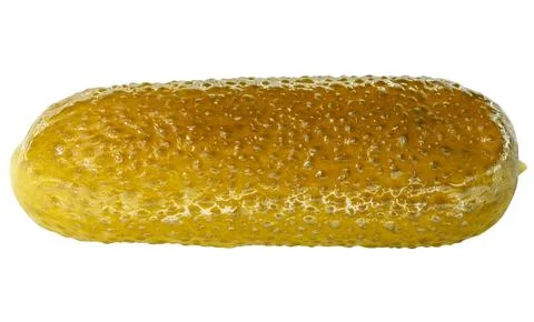 Pickled cucumber isolated on a white background. Top view. Stock Photos