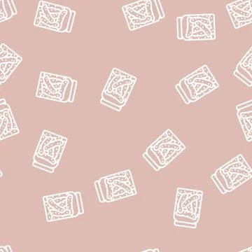 Pickled cucumber line vector seamless pattern Stock Illustration