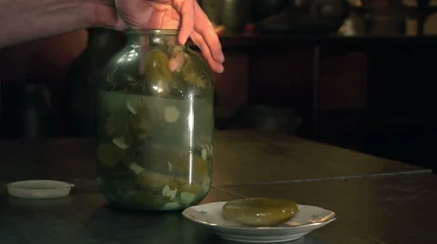 Pickled cucumbers Video stock 59311844