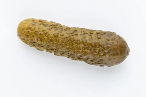 Pickled cucumbers isolated on white. Stock Photos