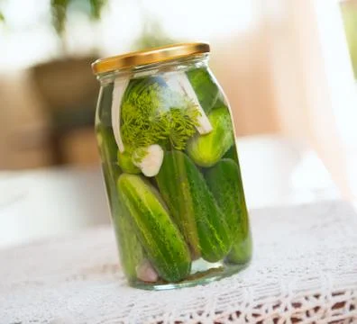 Pickled cucumbers Stock Photos