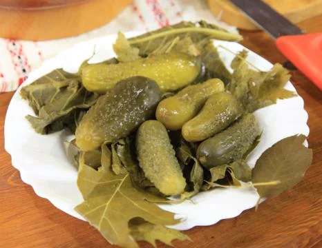 Pickled cucumbers Stock Photos