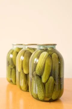 Pickled cucumbers on white background 写真素材