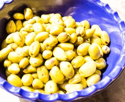 Pickled garcinia fruit ,favorite fruit dessert in thailand Stock Photos