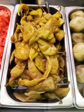 Pickled green chilly Foto stock