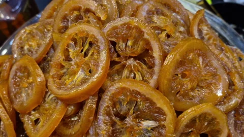 Pickled honey lemon immunity boost traditional drink Stock Footage 315580920