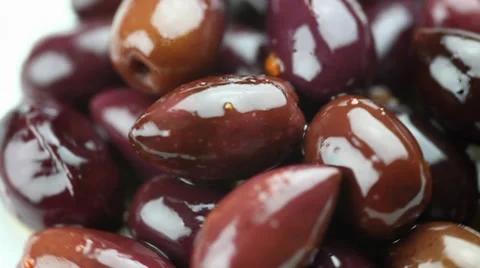 Pickled Kalamata olives Stock Footage 8574685