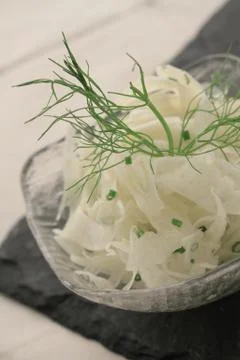 Pickled kohlrabi vegetable Stock Photos