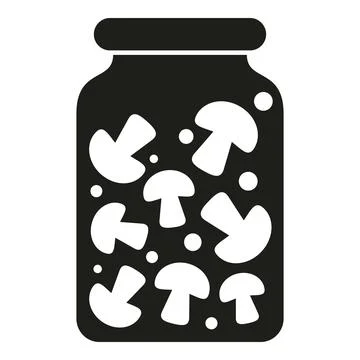 Pickled mushroom icon simple vector. Food pickle Ilustração Stock