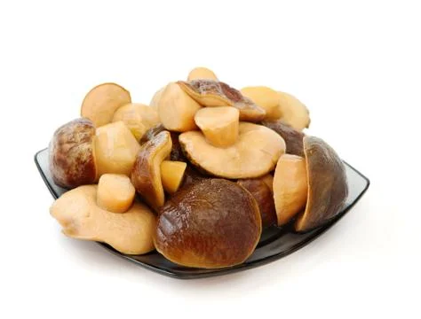 Pickled mushrooms Stock Photos