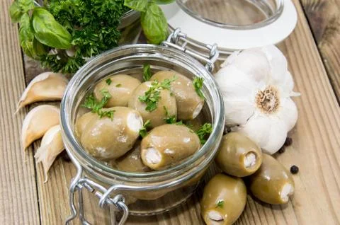 Pickled olives Stock Photos