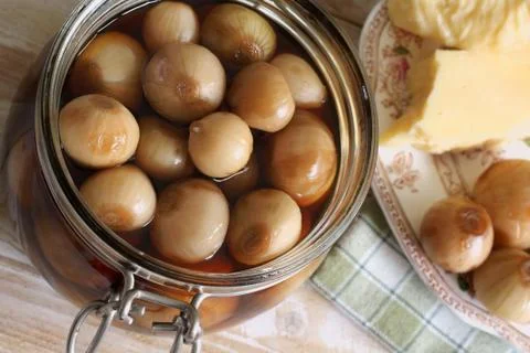 Pickled onions Stock Photos