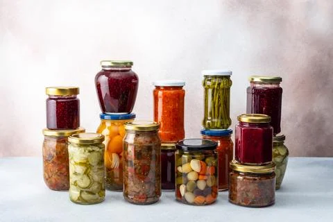 Pickled or fermented vegetables Stock Photos