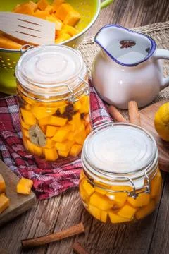 Pickled pumpkin. Stock Photos