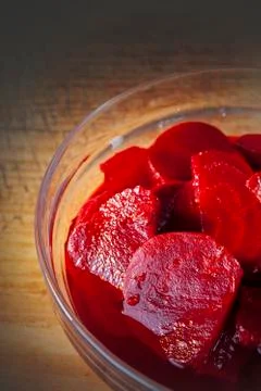 Pickled red beets Stock Photos