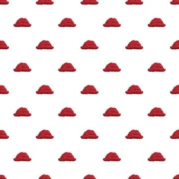 Pickled red ginger slices creating seamless pattern Stock Illustration