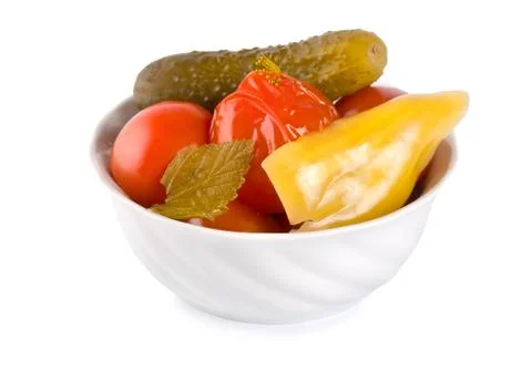 Pickled red tomatoes Stock Photos