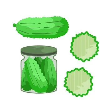 Pickles flat illustration Stock Illustration