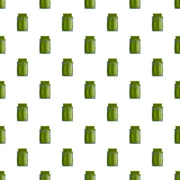 Pickles jar pattern creating a seamless background texture Stock Illustration