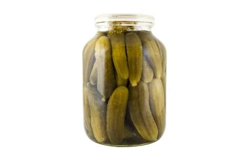 Pickles in a jar Stock Photos