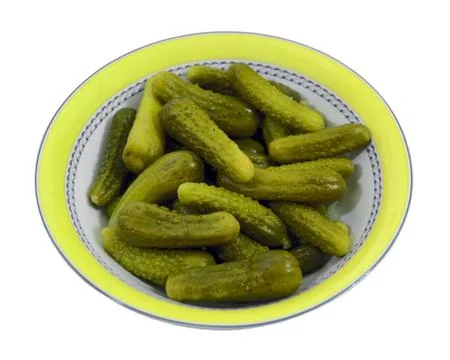 Pickles on the plate Stock Photos