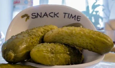 Pickles on a plate Stock Photos
